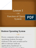 Lesson 3.1 Function of Operating System