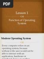 Lesson 3.1 Function of Operating System