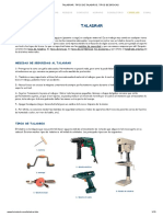 Taladrar. Tipos de Taladros. Tipos de Brocas