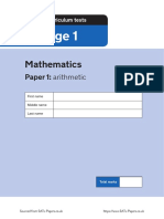 ks1 Mathematics 2019 Paper 1