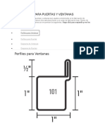 Perfiles para Puertas y Ventanas