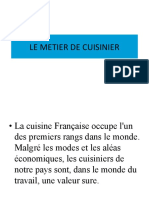 Le Metier de Cuisinier