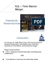 Valuing The AOL - Time Warner Merger: Presented By: Muhammad Awais