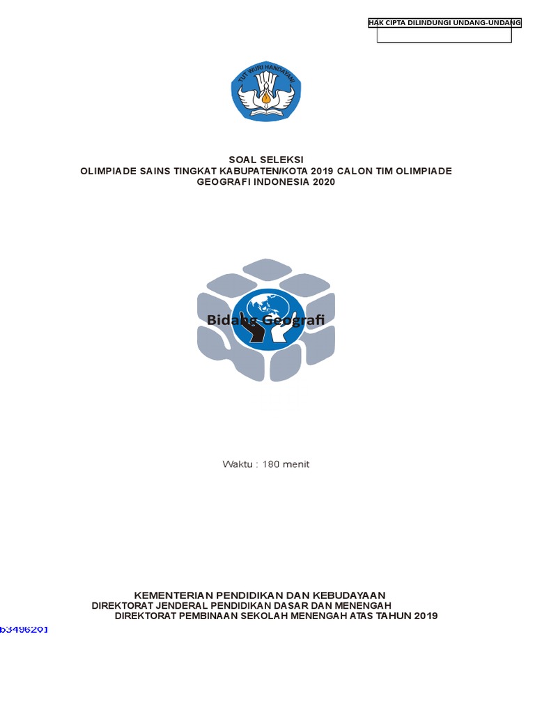 2019 Soal Osk Geografi