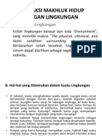 INTERAKSI MAKHLUK HIDUP DENGAN LINGKUNGAN