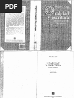 Ong - Oralidad y Escritura | PDF