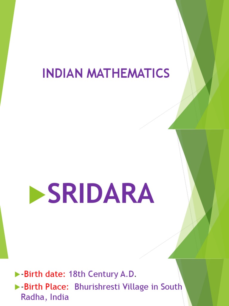 Contributions of Indian Mathematicians | PDF | Series (Mathematics ...