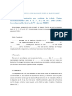 Demanda Indemnización Por Accidente de Trabajo. Inconstitucionalidad de La Ley 26.773 y Decreto 472-2014