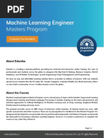 Machine Learning Engineer Course Curriculum PDF