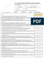 Students' Attitudes Towards Mathematics Questionnaire