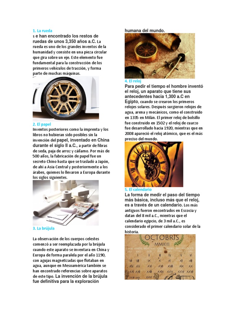 20 Inventos Por El Hombre | PDF | Teléfono | Imprenta