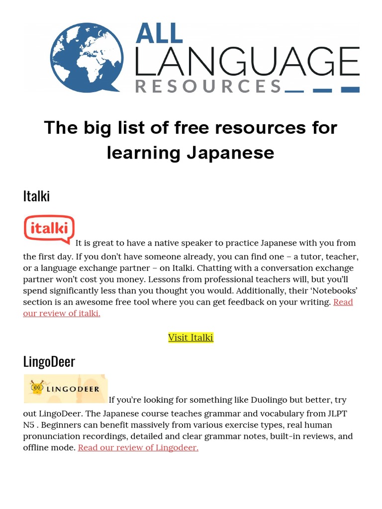 Free Japanese Resources | PDF | Japanese Language | Kanji