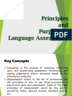 Principles and Purpose of Language Assessment