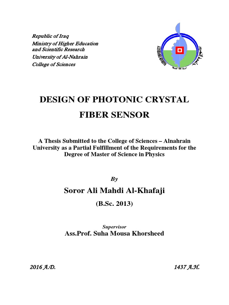 Photonic Crystal Fiber Sensor Design | PDF | Optical Fiber | Liquid Crystal