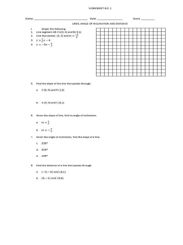 Stem Pre - Calculus Worksheet | PDF | Manifold | Geometry