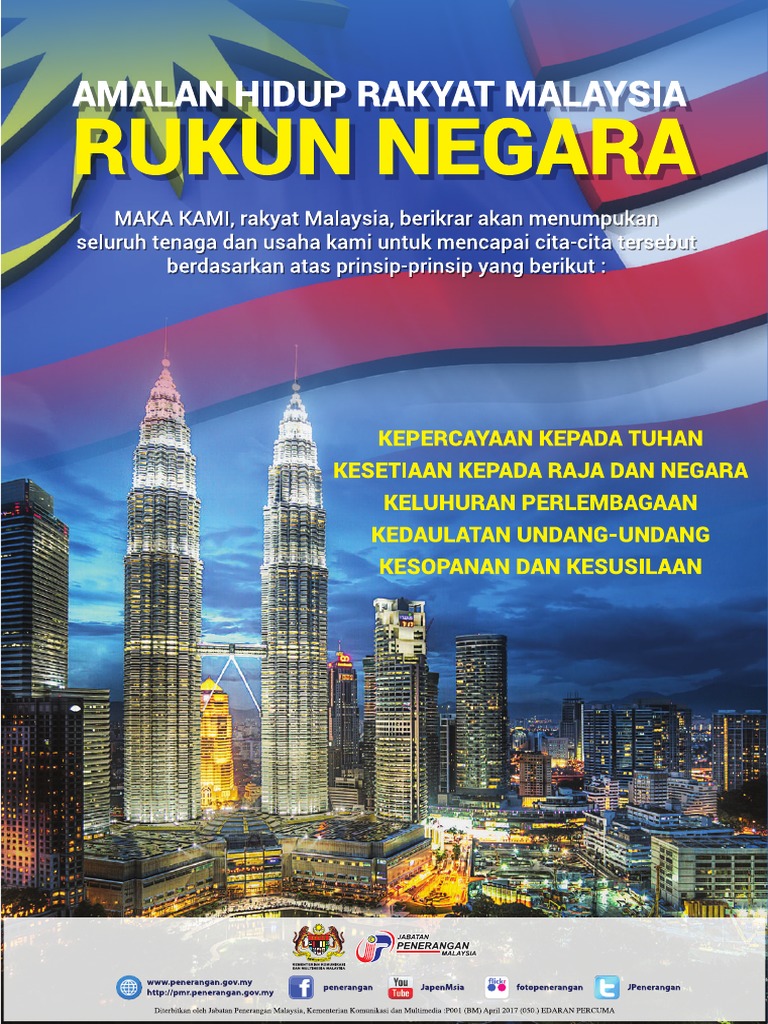 Rukun Negara Poster 2017 Pdf