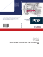 Estimation of demand and supply functions for the export of selected agricultural commodities from India