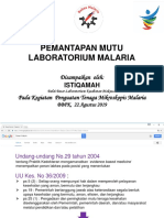 Pemantapan Mutu Laboratorium Malaria