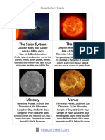 Solar System Cards PDF