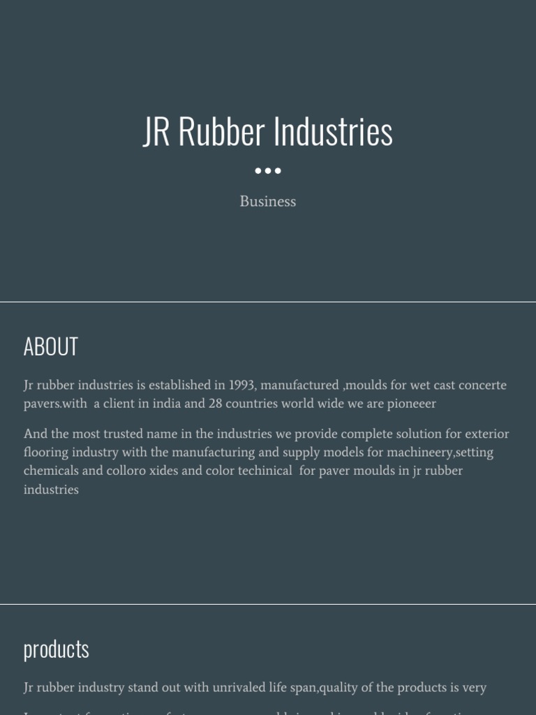 JR Rubber Industries | PDF | Plastic | Tile