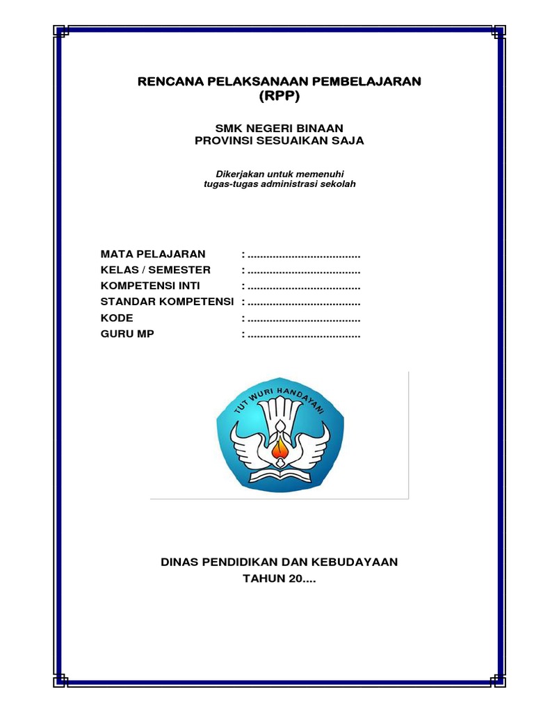 Desain Cover RPP SMK Kurikulum Merdeka | PDF