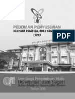 Pedoman Penyusunan RPS UIN Sultan Maulana Hasanuddin Banten Tahun 2019