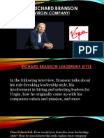 SIR RICHARD BRANSON Leadershipstyle