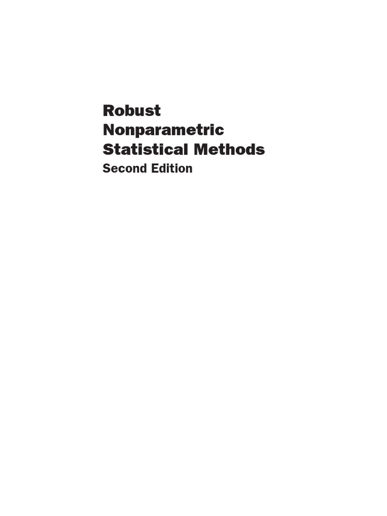 Robust nonparametric statistical methods second edition pdf