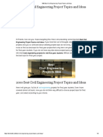 1000 Best Civil Engineering Project Topics and Ideas