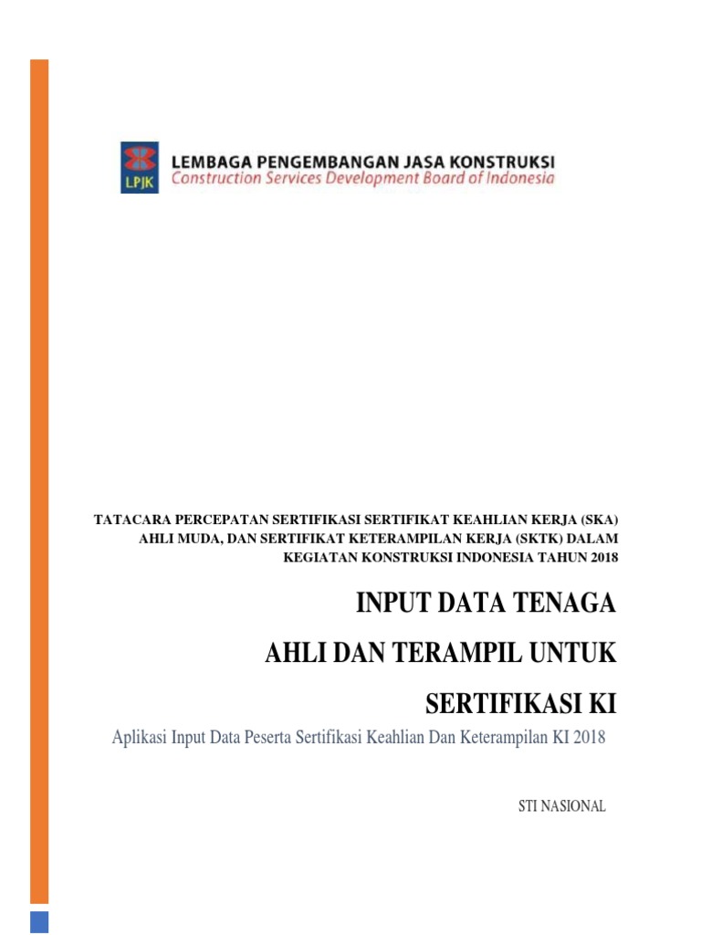 Panduan Sertifikasi SKA dan SKTK 2018 | PDF