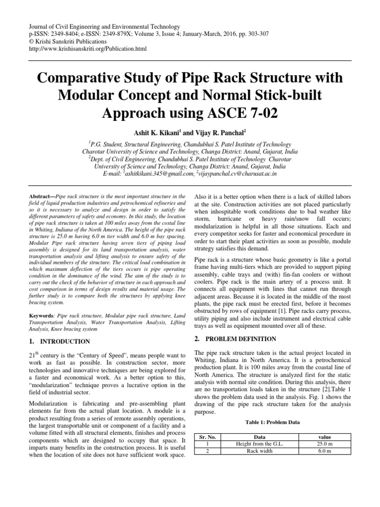 Modular Calculation Piperack | PDF | Beam (Structure) | Transport