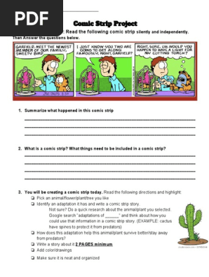 comic strip project do now 