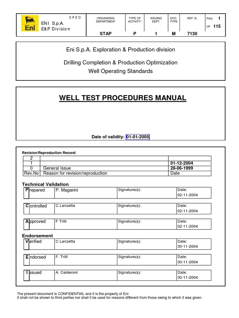 Well_Test_Procedures_Manual Oil Well Petroleum Reservoir