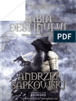 Andrzej Sapkowski The Witcher 2 Sabia Destinului V10docx PDF