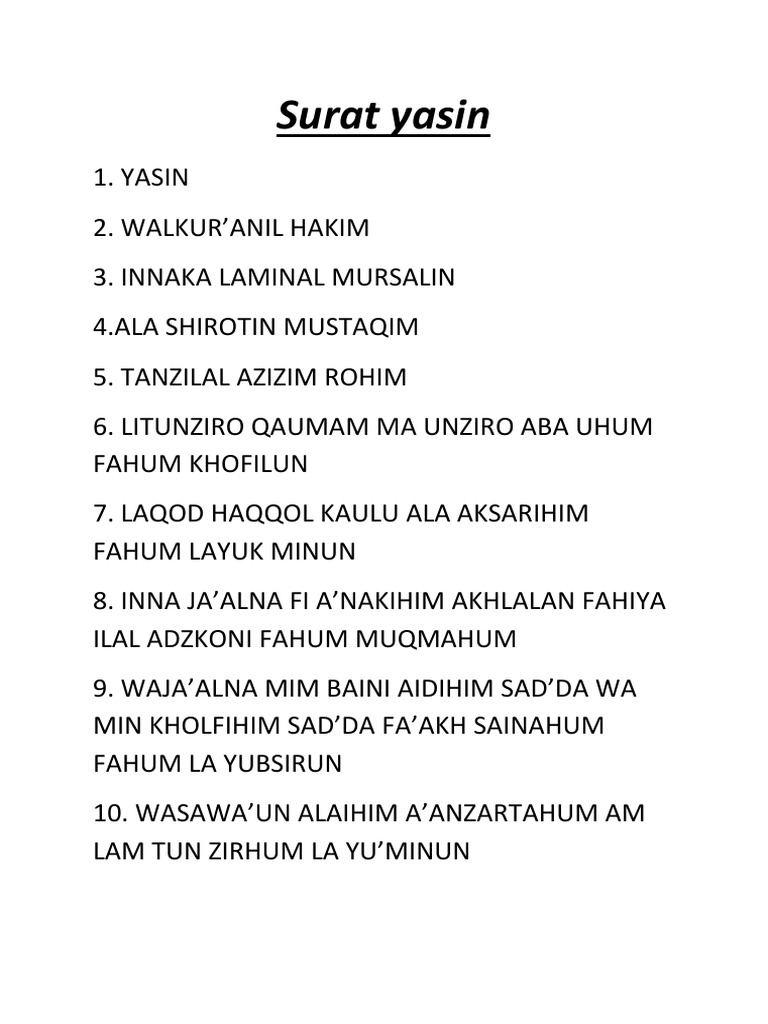 Download 78+ Contoh Surat Surat Yasin Wajaalna Gratis