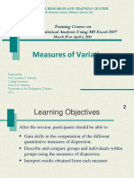 Statistical Analysis Measures of Variation