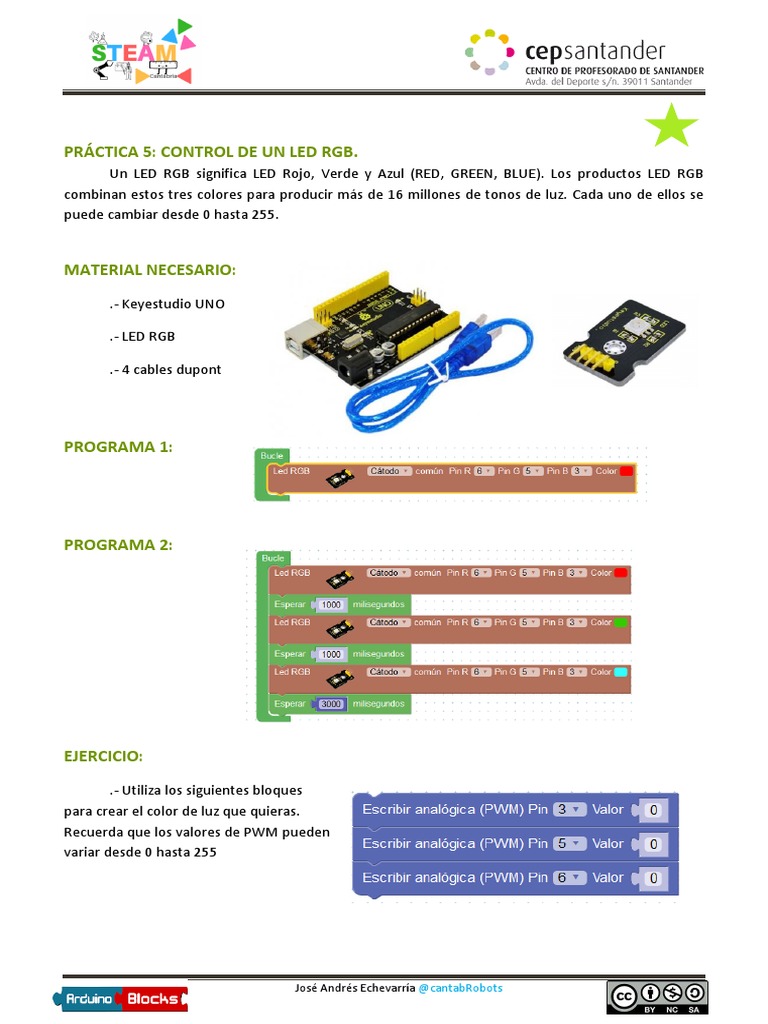 Control de LED RGB con Arduino | PDF | Informática