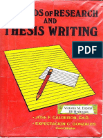 Methods of Research and Thesis Writing by Jose F. Calderon and Expectacion C. Gonzales