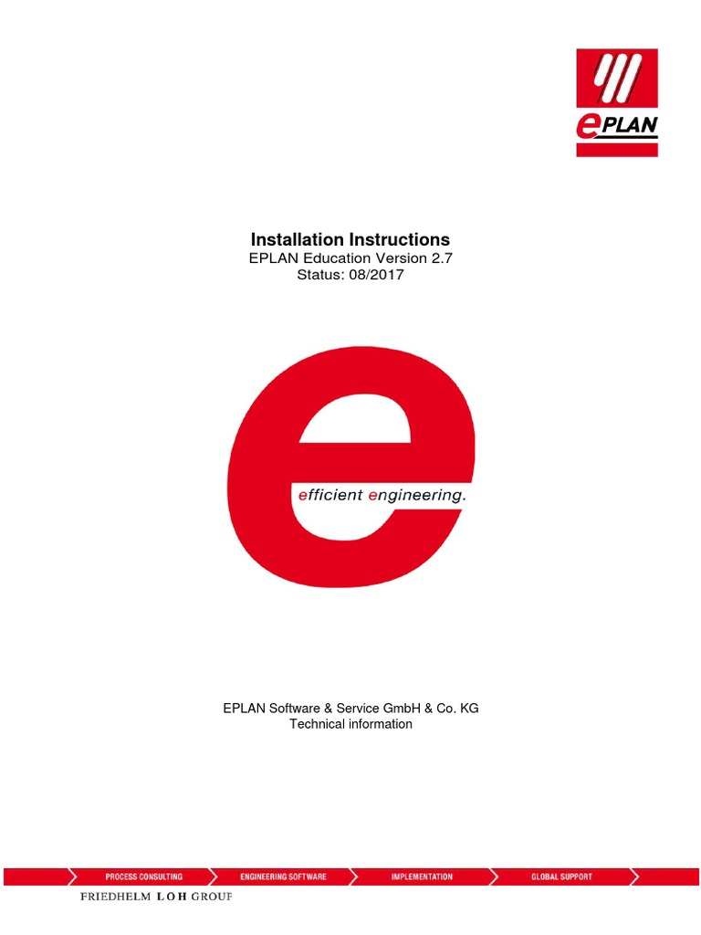 EPLAN Education 2.7 Installation Instructions EN PDF Download Free