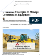 5 Effective Strategies To Manage Construction Equipment - HashMicro