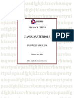 Class Materials Business Course