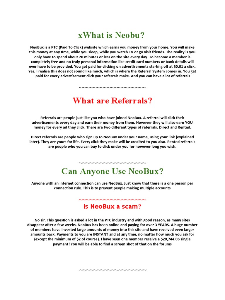 Earning Strategies for NeoBux Users | PDF | Advertising | Economies