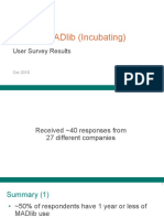 Apache MADlib User Survey Results Oct 2016 PDF