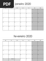 Agenda mensal 2020