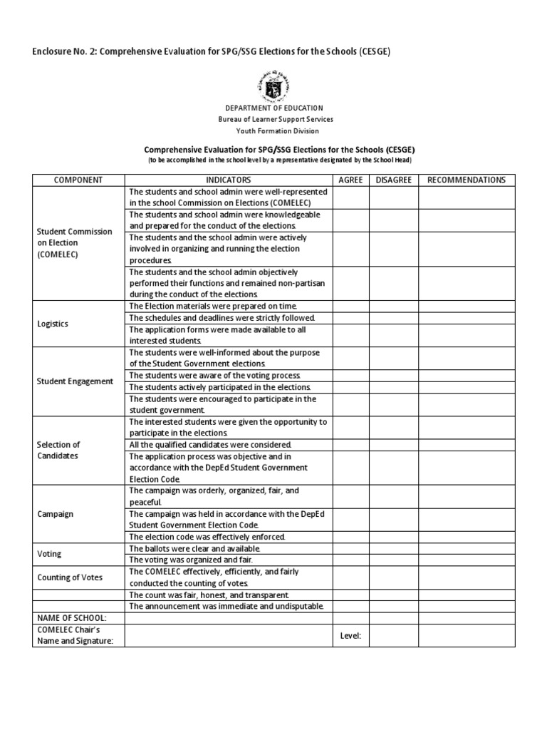 SSG SPG Election Forms | PDF | Voting | Elections