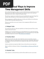 10 Practical Ways To Improve Time Management Skills