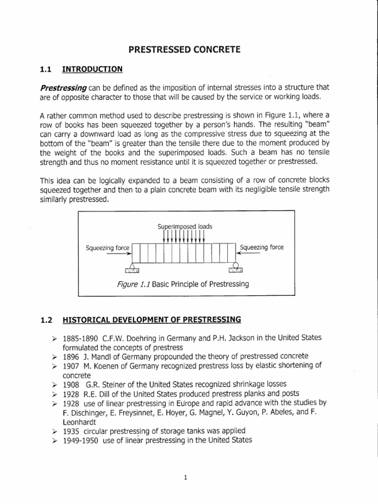 Introduction to Prestressed Concrete | PDF | Prestressed Concrete ...