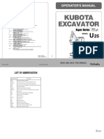 Manual de mantenimiento Kubota U25-3S