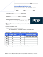 Pop Density Worksheet