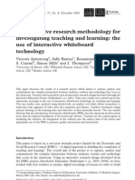 Collaborative Research Methodology For Investigating Teaching and Learning: The Use of Interactive Whiteboard Technology